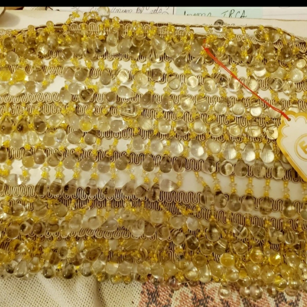 Glass Beaded Passementerie Lamp Trim Seven Yard